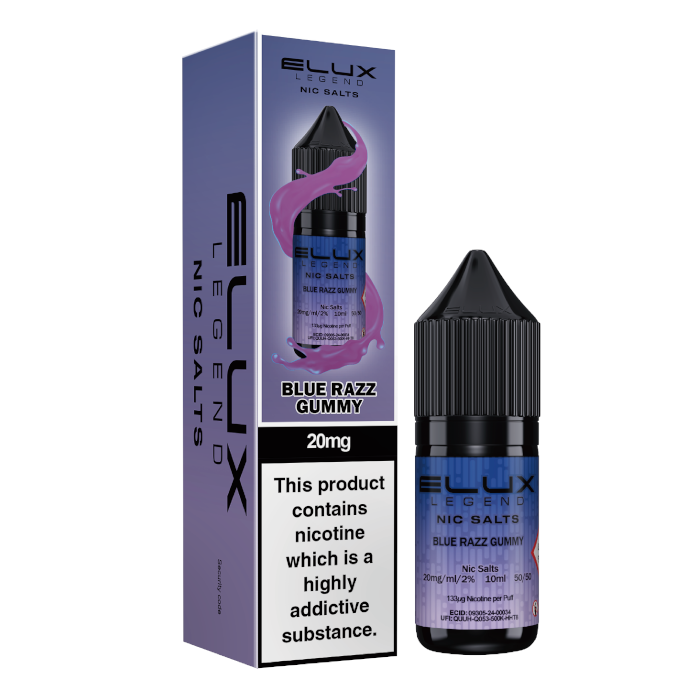 elux nic salt - blue razz gummy